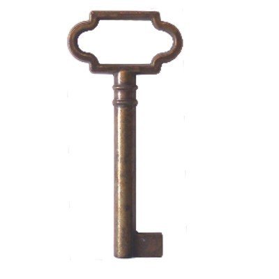 Antikhof Schlüssel,Messingguss, Patiniert,Länge 7,0 cm, mit Bohrung ,Bestellnummer: ML 4