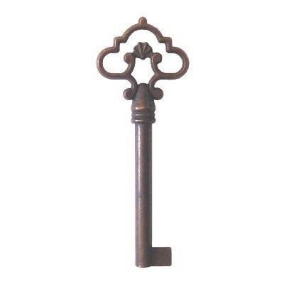 Antikhof Schlüssel,Messingguss, Patiniert,Länge 9,0 cm, mit Bohrung ,Bestellnummer: ML 5