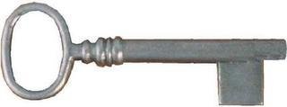 Antikhof Schlüssel,Eisenguss, Länge 6,0 cm, mit Zapfen ,Bestellnummer: E 1/60