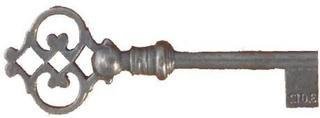 Antikhof Schlüssel,Eisenguss, Länge 7,5 cm, für Zapfen ,Bestellnummer: E 2