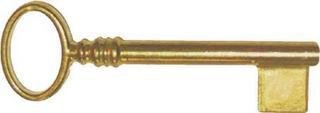 Antikhof Schlüssel,Messingguss, Länge 7,5 cm, mit Zapfen,Bestellnummer: M 1